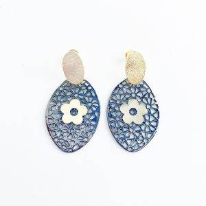 Aros de Peltre Bañados en Oro 5,5Cm.