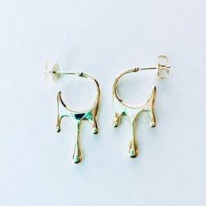 Aros Enchapados en Oro 3,8 Cm.