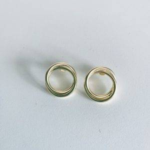 Aros Enchapados en Oro 3 Cm.