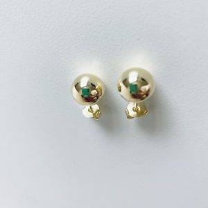 Aros Bola Enchapados en Oro 1,6 Cm.
