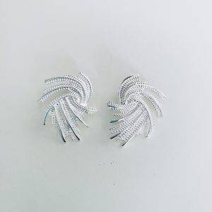 Aros Enchapados en Plata 3,5 Cm.