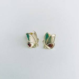 Aros Mariposa Enchapados en Oro 2,7 Cm.