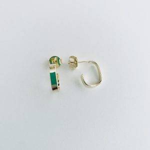 Aros Argollas Enchapadas en Oro 1,8 Cm.
