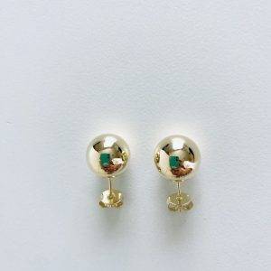 Aros Bola Enchapados en Oro 1,6 Cm.