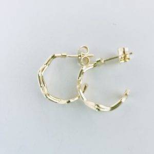 Aros Argollas Enchapados en Oro 2,5 Cm.