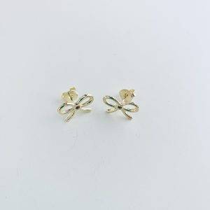 Aros Flor Enchapados en Oro 1,8 Cm.