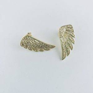 Aros Ala Enchapados en Oro 3,5 Cm.