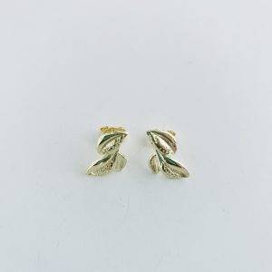 Aros Flor Enchapados en Oro 2,1 Cm.