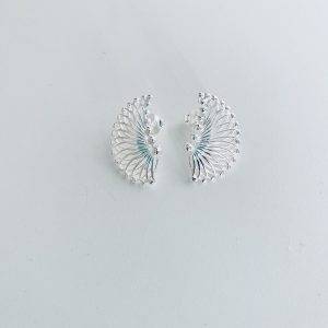 Aros Enchapados en Plata 3,4 Cm.