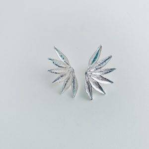 Aros Enchapados en Plata 4,4 Cm.