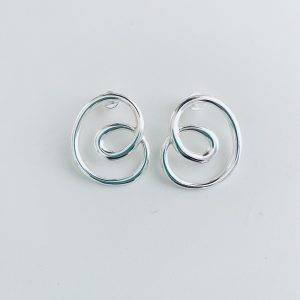 Aros Enchapados en Plata 4,2 Cm.