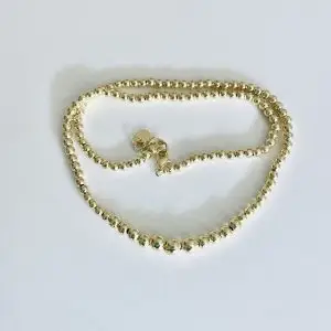 Collar de Balines Enchapado en Oro 45 Cm.