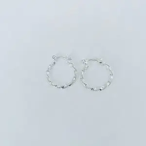 Aros Argolla Enchapados en Plata 3,7 Cm.