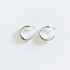 Aros Enchapados en Plata 2,7 Cm.