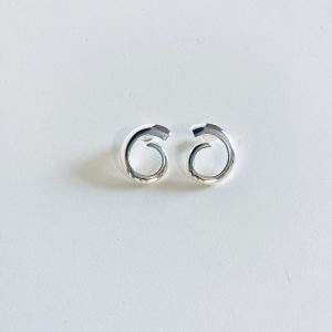 Aros Enchapados en Plata 2,4 Cm.