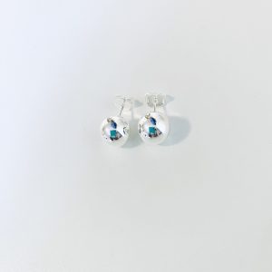 Aros Bola Enchapados en Plata 1,5 Cm.