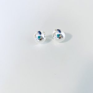 Aros Bola Enchapados en Plata 1,9 Cm.