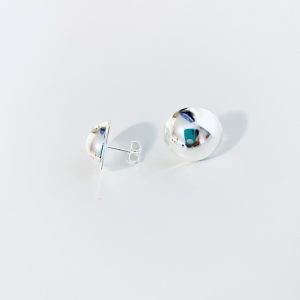 Aros Enchapados en Plata  1,8 Cm.