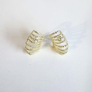 Aros Enchapados en Oro 3,1 Cm.