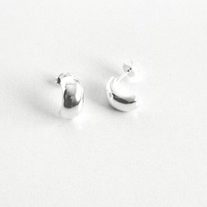 Aros Media Argolla, Enchapadas en Plata 1.6 Cm.