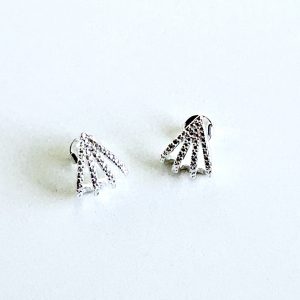 Aros Arqueados Enchapados en Plata 1,5 Cm.
