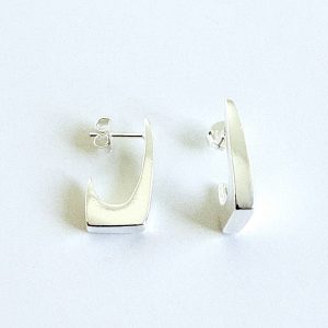 Aros Argollas Enchapados en Plata 3.1 Cm.