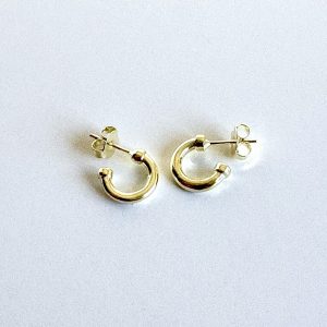 Aros Argolla Enchapados en Oro 1,6 Cm.