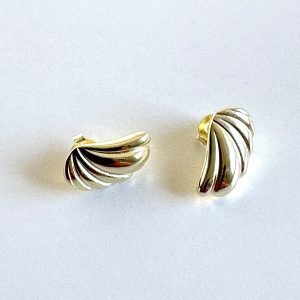 Aros Enchapados en Oro 2,5 Cm.