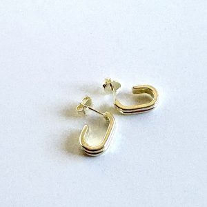 Aros Argollas Enchapados en Oro 2.2 Cm.