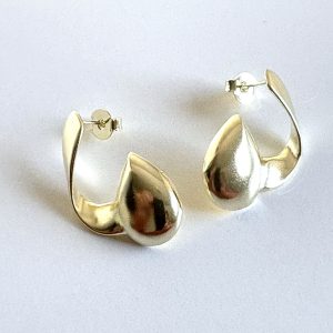 Aros Enchapados en Oro 3,8 Cm.