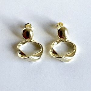 Aros Enchapados en Oro 4,1 Cm.
