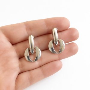 Aros Enchapados en Plata 3,6 Cm.