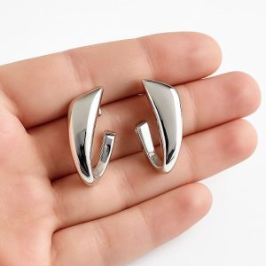 Aros Enchapados en Plata 3,7 Cm.
