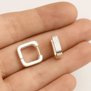Aros Argolla, Enchapados en Plata 1,7 Cm.