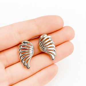 Aros Enchapados en Plata 3,4 Cm.