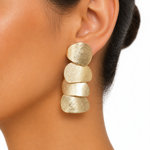 Aros Enchapados en Oro 6 cm.