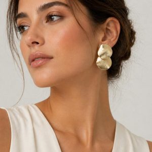 Aros Enchapados en Oro 4,4 Cm.