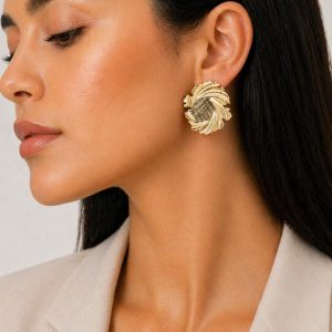 Aros Enchapados en Oro 3,3 Cm.
