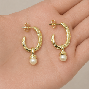 Aros Argolla Enchapados en Oro 4,4 Cm.