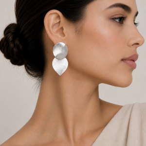 Aros Enchapados en Plata 5,3 Cm.