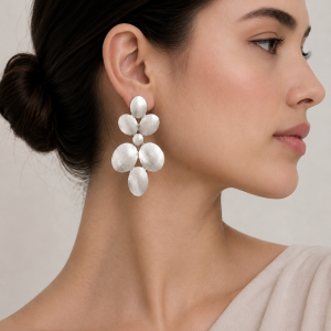 Aros Enchapados en Plata 6,5 Cm.