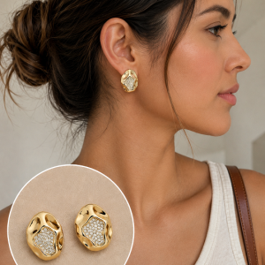 Aros con Circones, Enchapados en Oro 2,8 Cm.