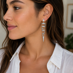 Aros Enchapados en Plata 10,8 Cm.