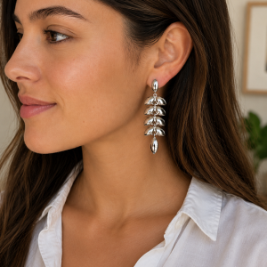 Aros Enchapados en Plata 8,4 Cm.