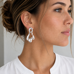 Aros Enchapados en Plata 5,3Cm.