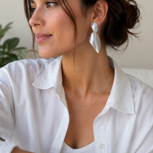 Aros Enchapados en Plata 6,5 Cm.