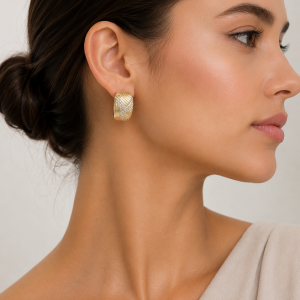 Aros con Circones, Enchapados en Oro 2,5 Cm.