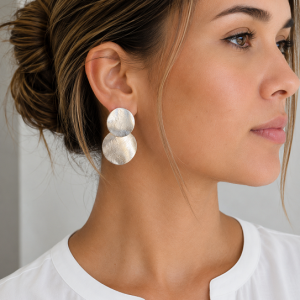 Aros Enchapados en Plata 4,7 Cm.