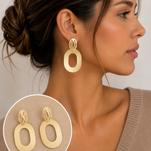 Aros Enchapados en Oro 4,3 Cm.