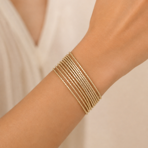 Pulsera Enchapada en Oro 1,20 Cm.